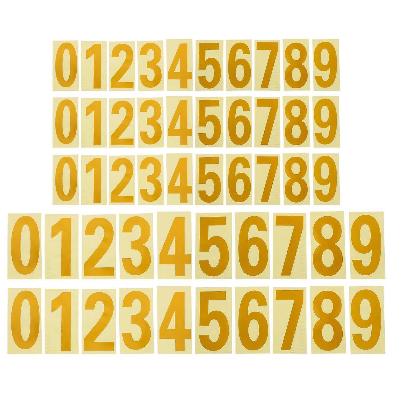 5 Sets Waterproof Mailbox Numbers Stickers Reflective Mailbox Numbers for Outside