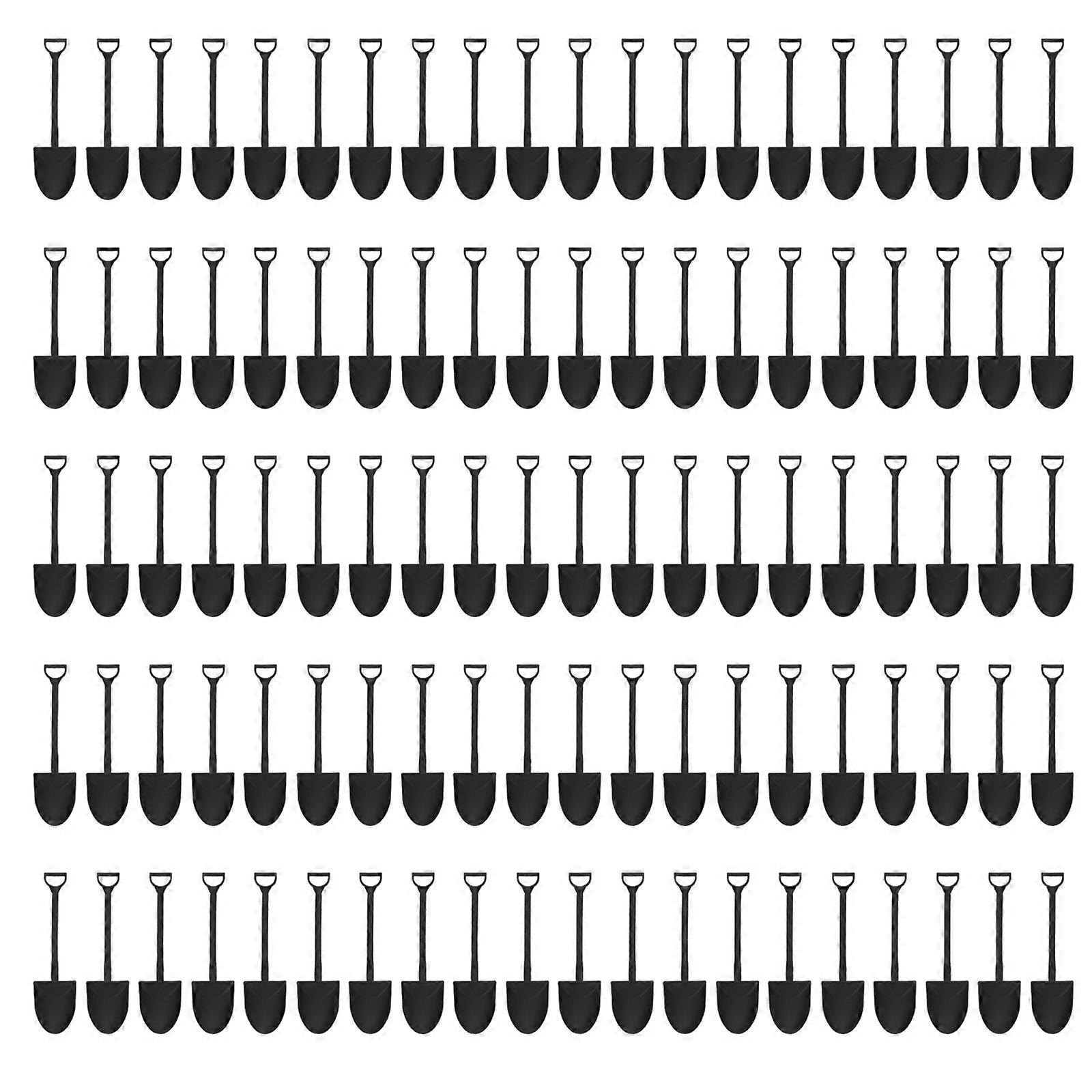 100pcs Disposable Shovel Spoons Ice Cream Scoops Plastic Desserts Spoons