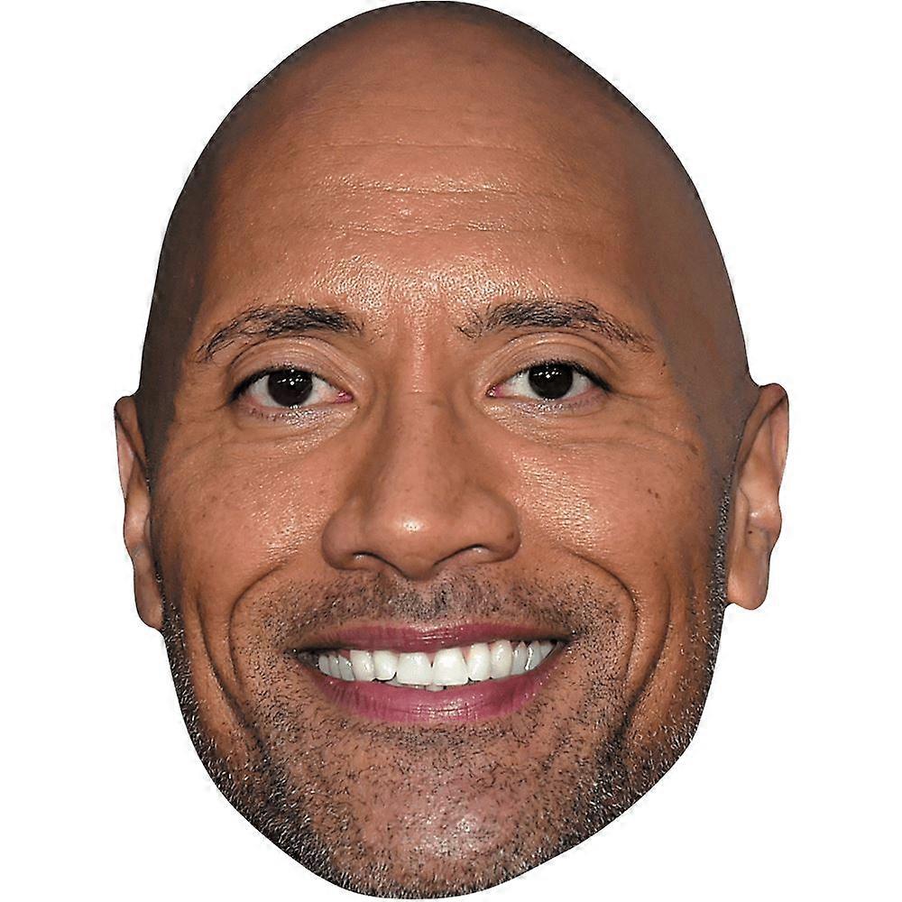 Dwayne 'The Rock' Johnson (Stubble) Celebrity Mask, Flat Card Face