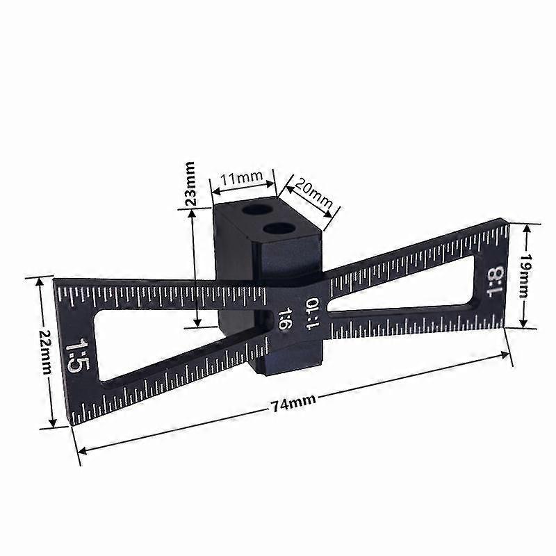 Dovetail Jig Wheel Marking Gauge Tool Set Woodworking Scriber Aluminum Alloy Linear Drawing Mortise Measuring Ruler Wood Joints