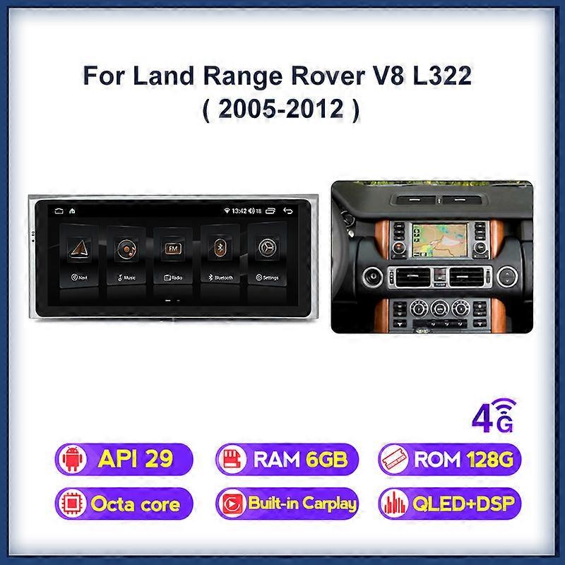 For Land Range Rover V8 L322 2002~2012 10.25'' Gps Coche Multimedia Player Radio Android 10 Octa Core 4+64G