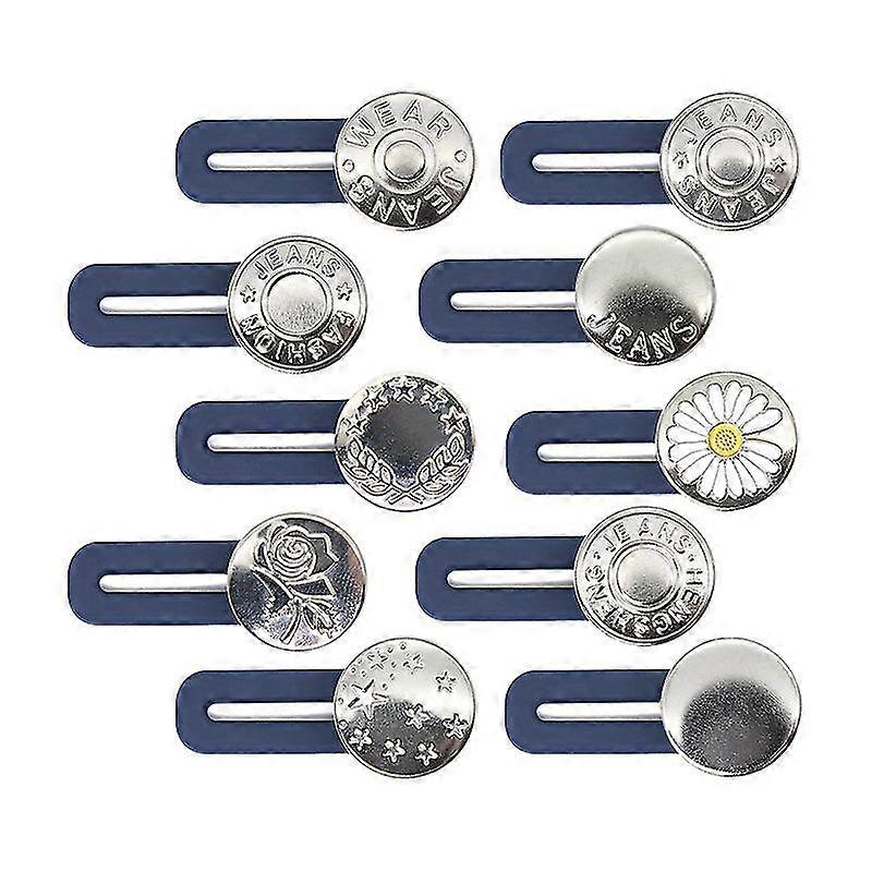 10 Pcs Button Waist Extender Adjustable Extended Jeans Button Waistband Extender