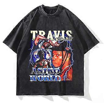Summer Washed Men Women T Shirt TRAVIS SCOTT Graphic Printed