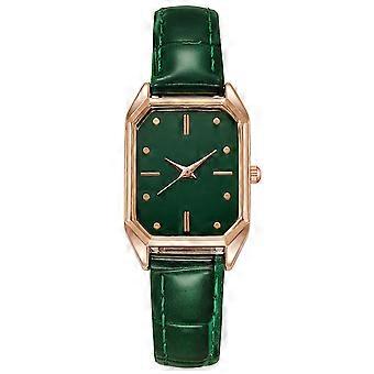Allon Watch Fashion Elegance Temperament Stainless Steel Delicate Female Quartz Wristwatch Green