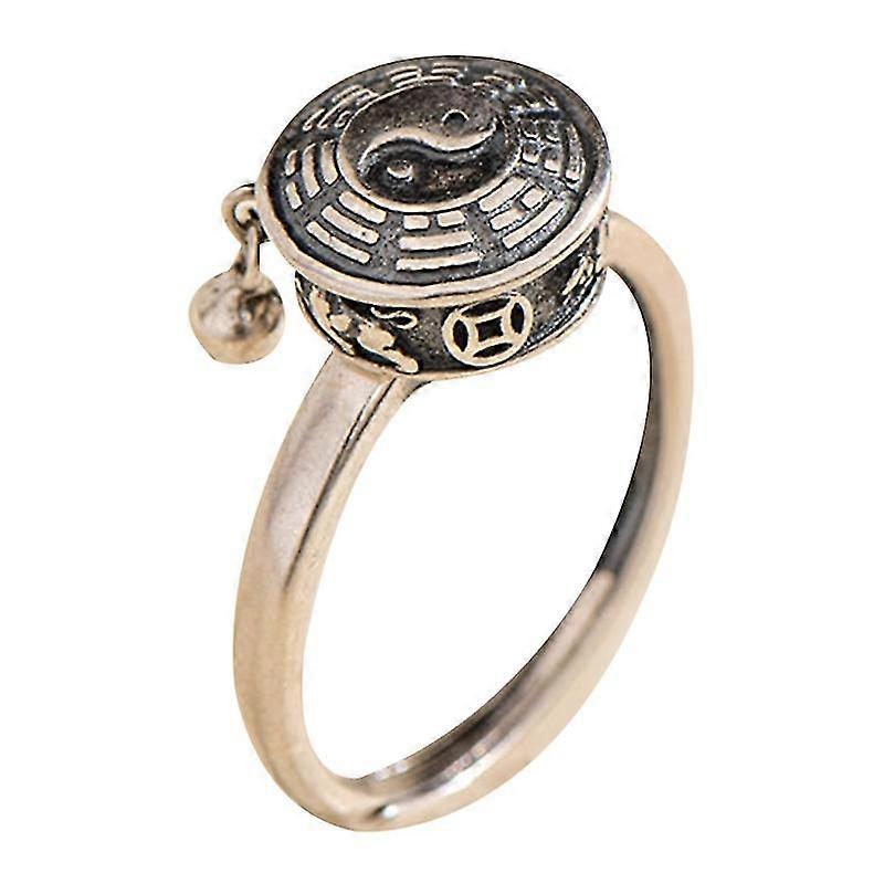 Buddhist Ring Good Luck Jewelry Prayer Wheel Adjustable Ring Present