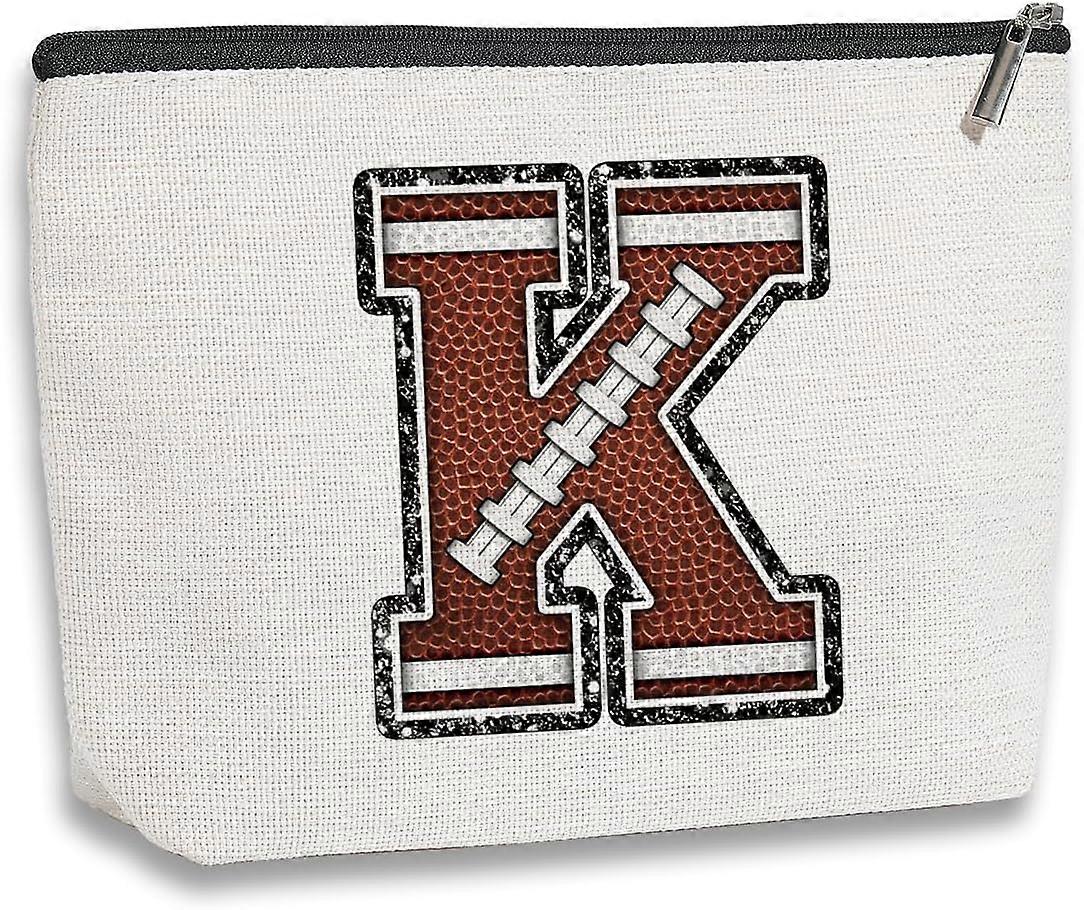 サッカーイニシャルパーソナライズギフト化粧バッグモノグラム化粧品バッグ女性のためのサッカーギフトコーチサッカー愛好家選手サッカーチームギフト