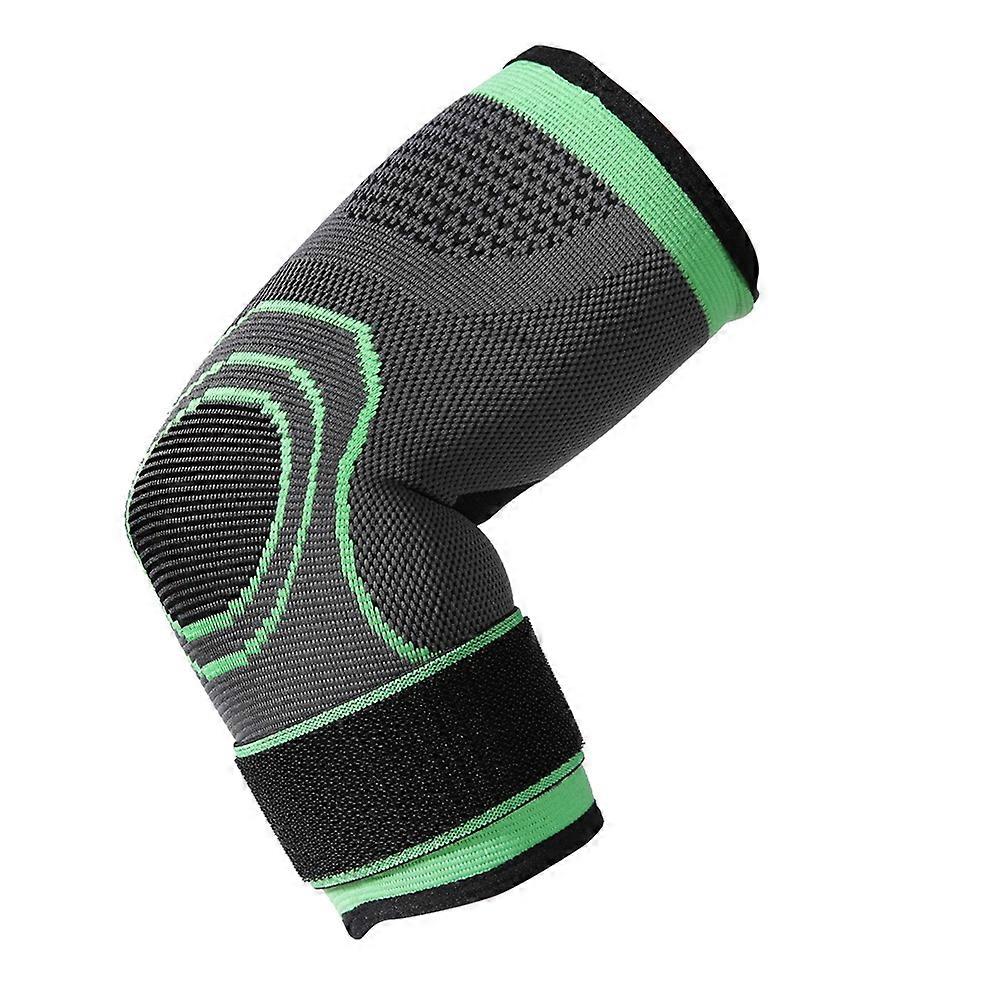 1PCS 3D Knitted Compression Warm Elbow Pads Knitted Elbow Pads Taping Compression, Knitted Breathable (M)