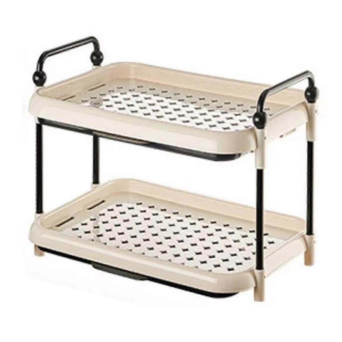 Drain Cup Holder Entrance Storage Rack Space Saving Storage Rack Double Cup Holder