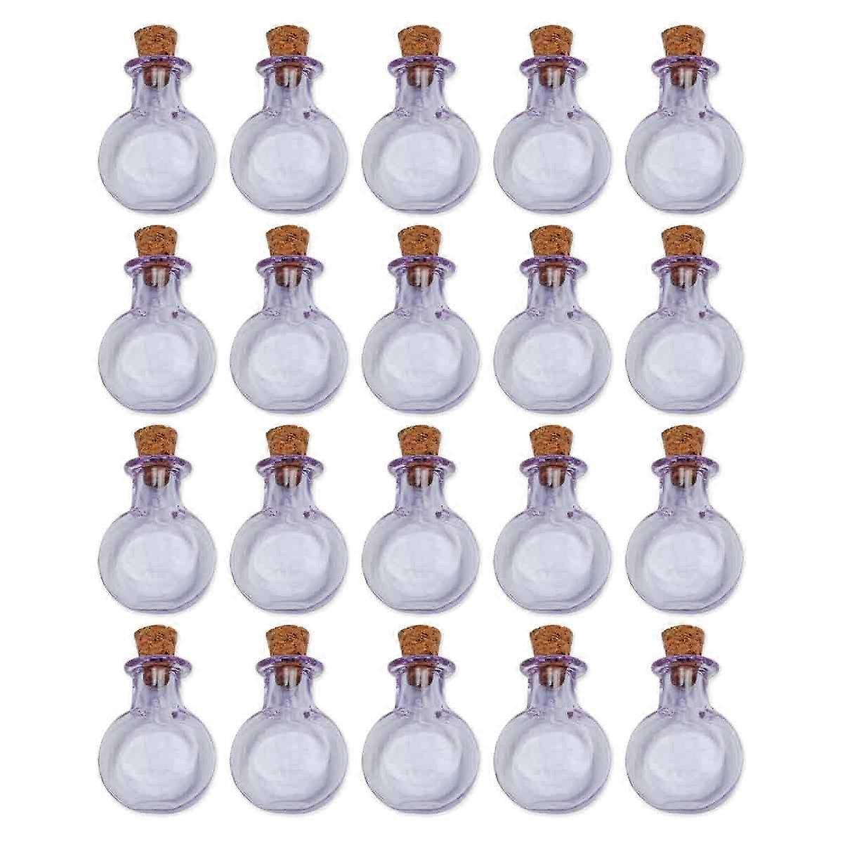 20 stk Mini glasflasker, Mini tomme glas cork flasker til fødselsdagsgave