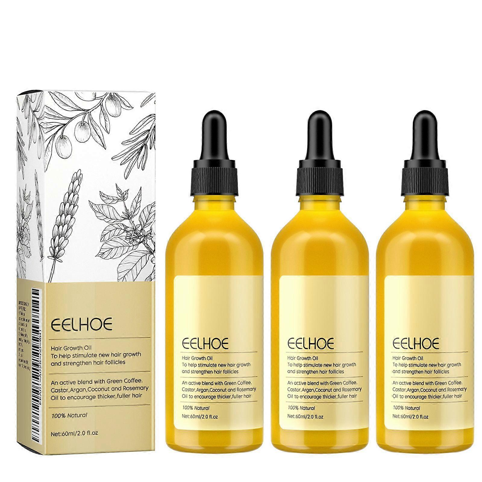 3x مصل إعادة نمو الشعر الطبيعي لنمو الشعر | مع زيت إكليل الجبل العطري قدم جديد