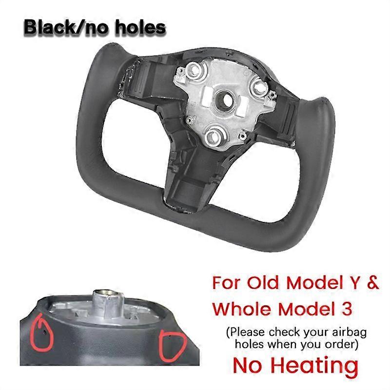 Car Yoke Steering Wheel Steering for Model 3 2017-2023 Model Y Steering Racing Custom Styling No Heating Side Hole
