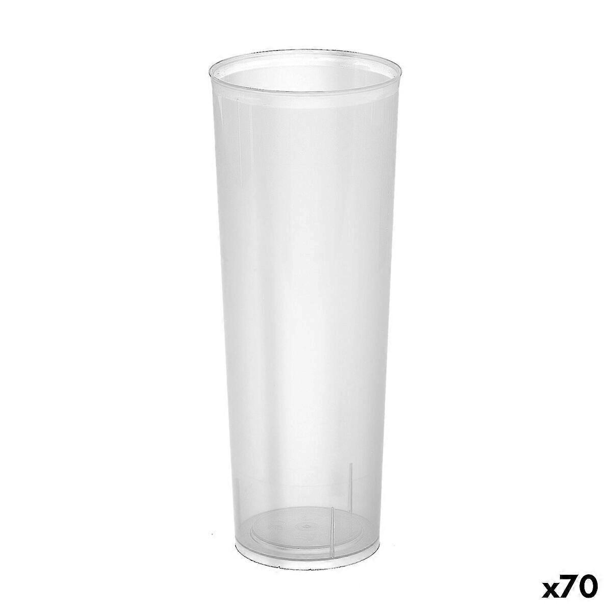 Set di bicchieri riutilizzabili Algon Tube, tubo Trasparente 6 Pezzi 300 ml (70 Unità)