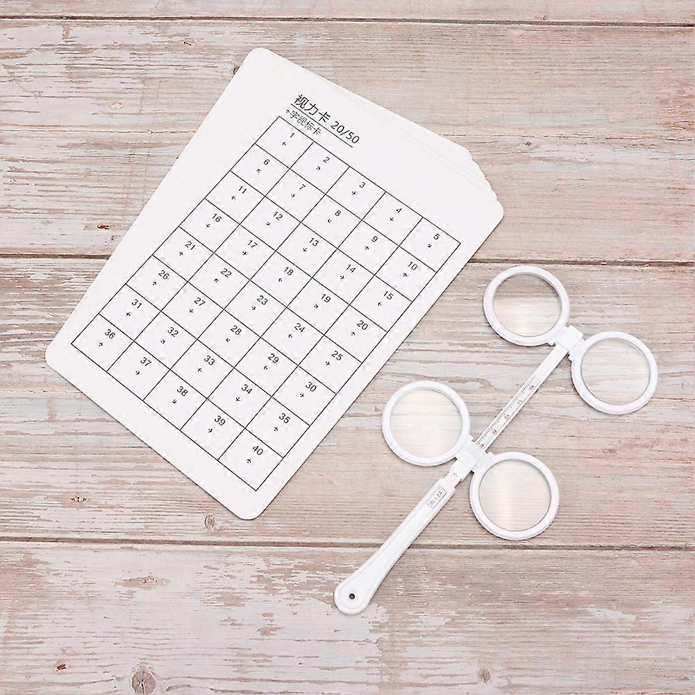 6pcs Plastic Adjustable Optical Flipper with Visual Card Optical Instrument ±200 Degree