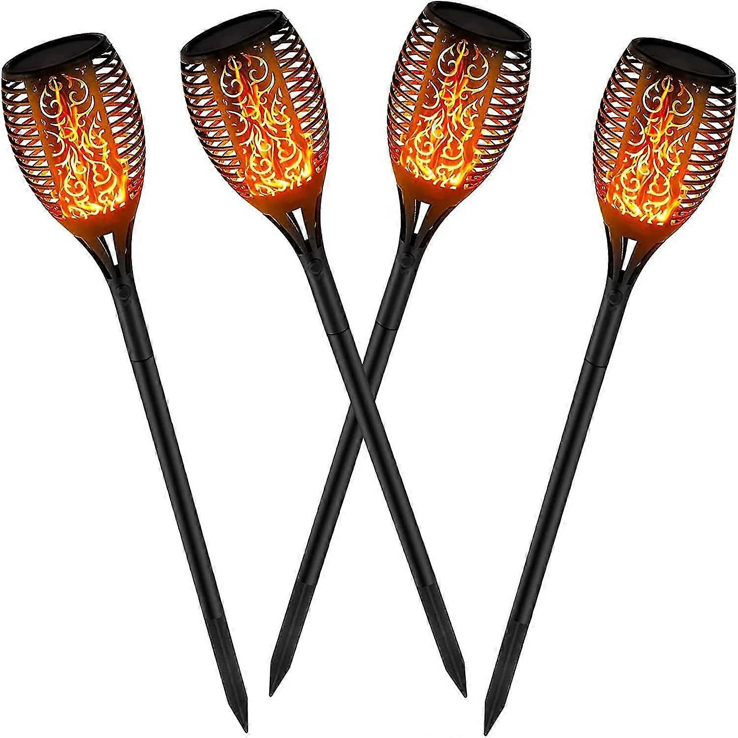 Solar Torch Flame Garden Lights , Led Dancing Flame Realistic Light,0511