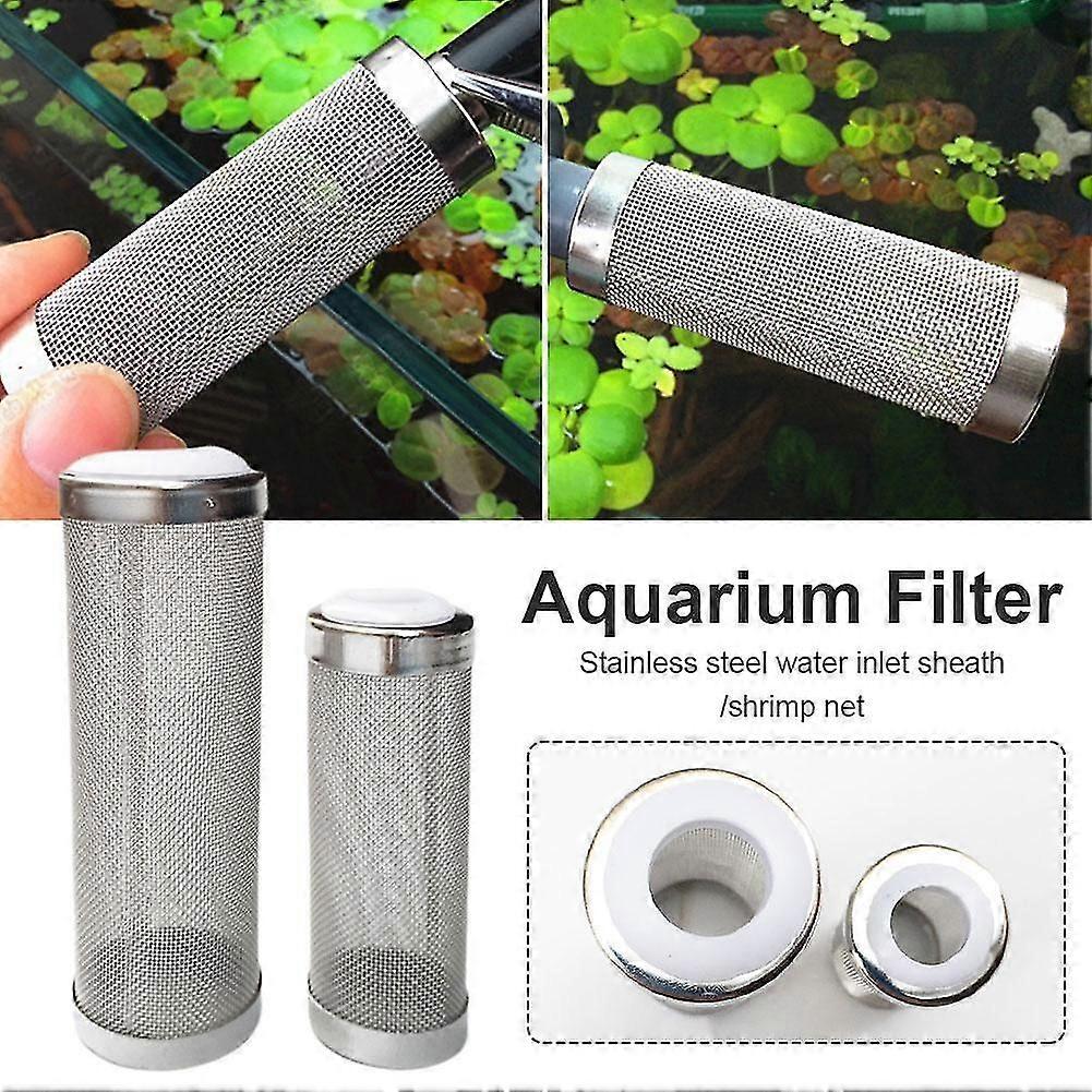 Fish Tank Filter Stainless Steel Inlet Case Mesh Shrimp Nets Filter