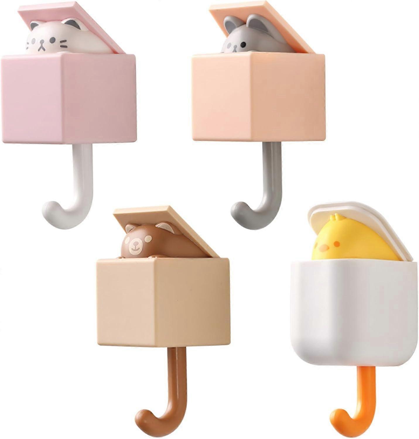 Adhesive Coat Hooks for Towels, Hats, Bags, Keys, Toys, and More