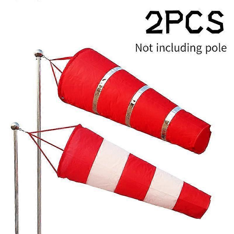 2 Pcs Weather Vane Outdoor Hanging Rip-stop Wind Sock Rotating Windsock External Anemomete