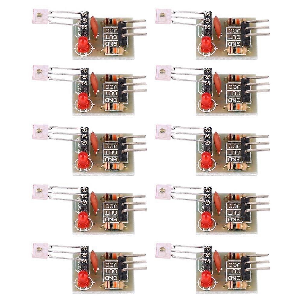 10 Pcs 5V Non-Modulated Laser Receiver Module Laser Irradiation Sensor Module