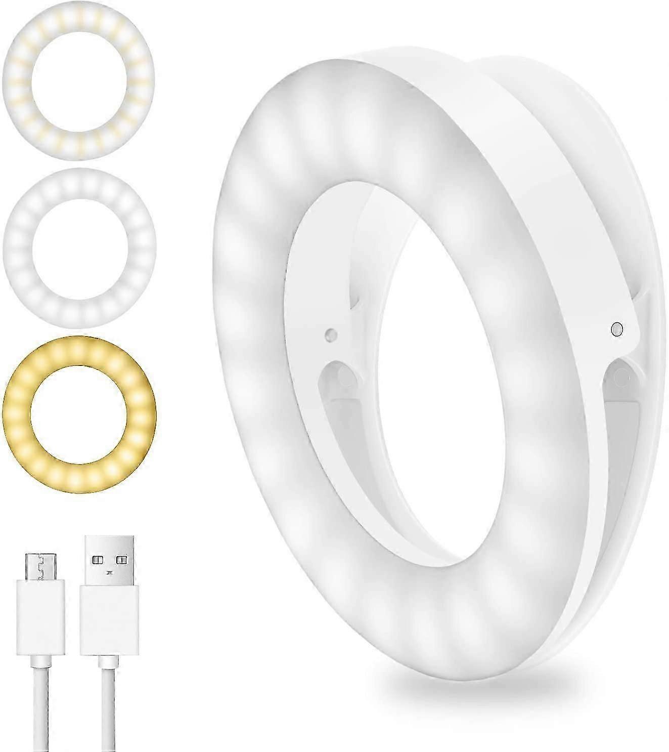 Selfie light, selfie light ring, 40 LED light ring with , mobile phone light ring with USB rechargeable