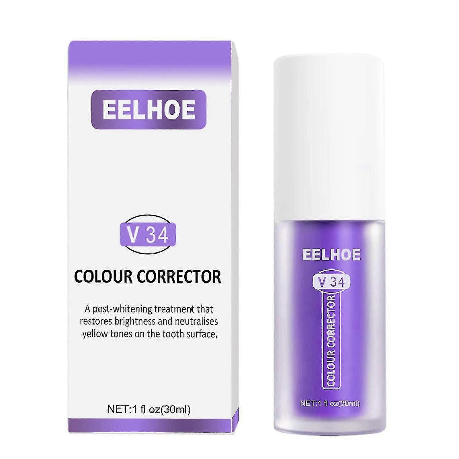 Teeth Colour Corrector Herbal Teeth Whitening Toothpaste Pump Type Whitener