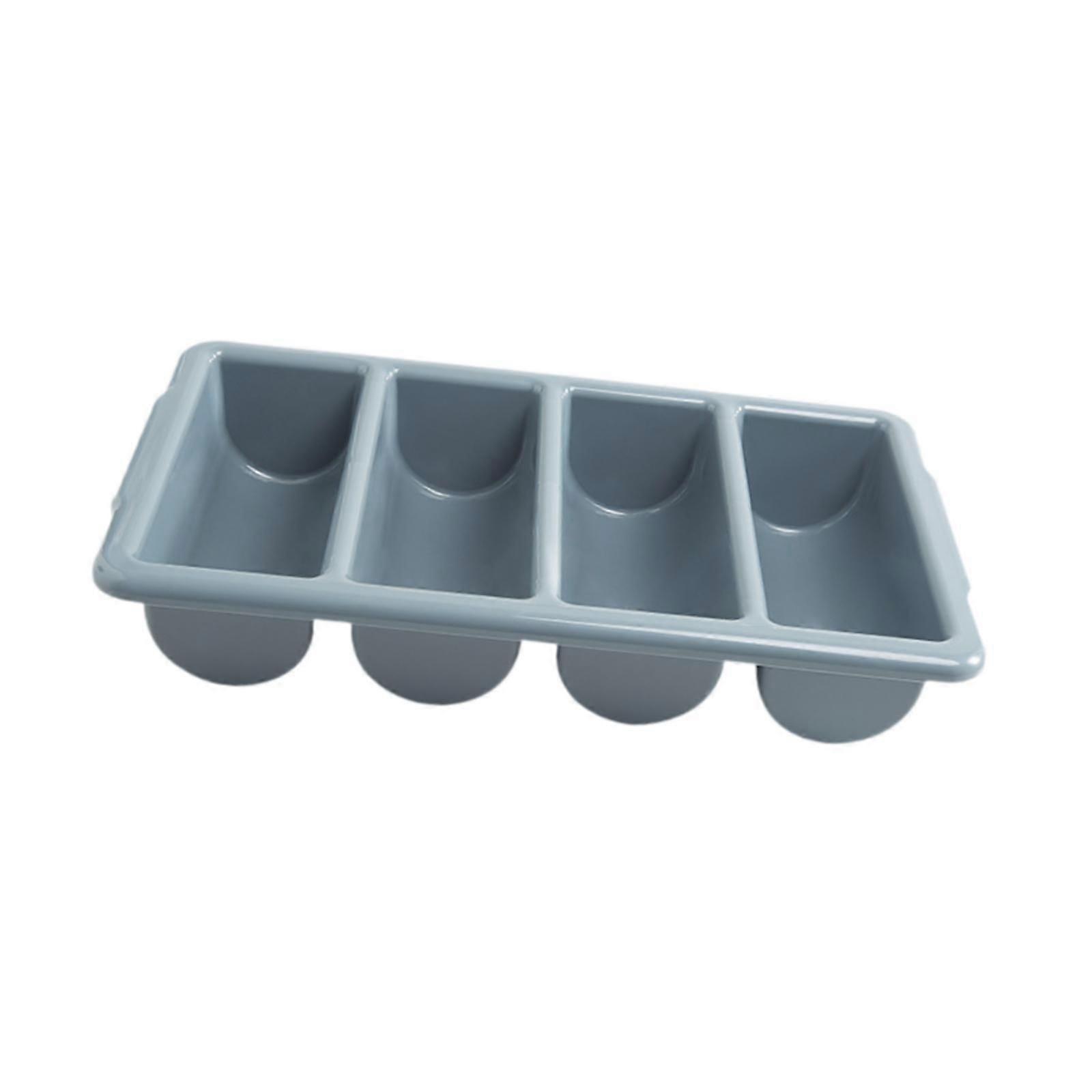 4 Compartment Cutlery Bin Rack Holder Tray for Kitchen Use Dishes Restaurant
