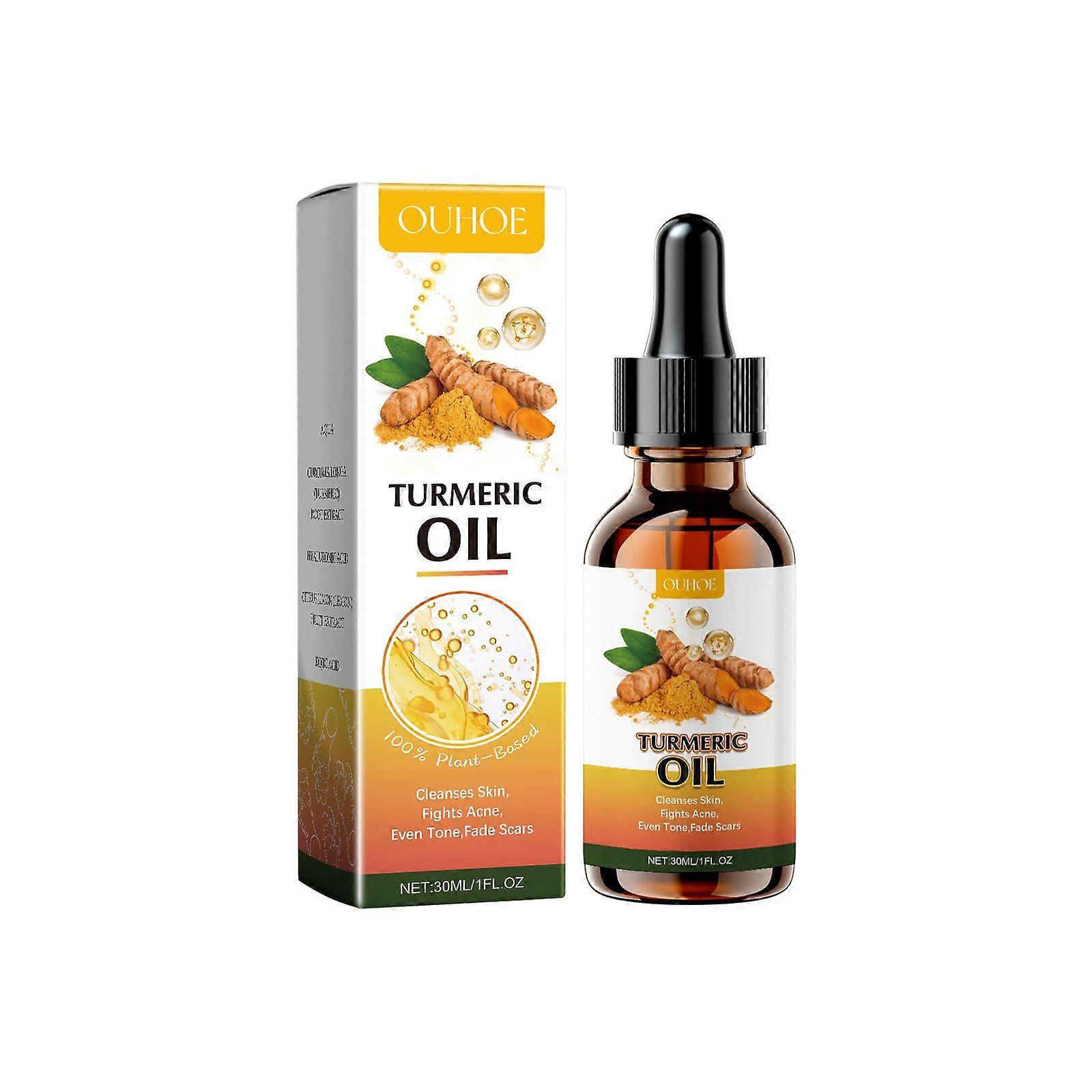 L'huile nettoyante au curcuma Ouhoe nettoie et hydrate en douceur la peau du visage avec une huile nettoyante douce et rafraîchissante
