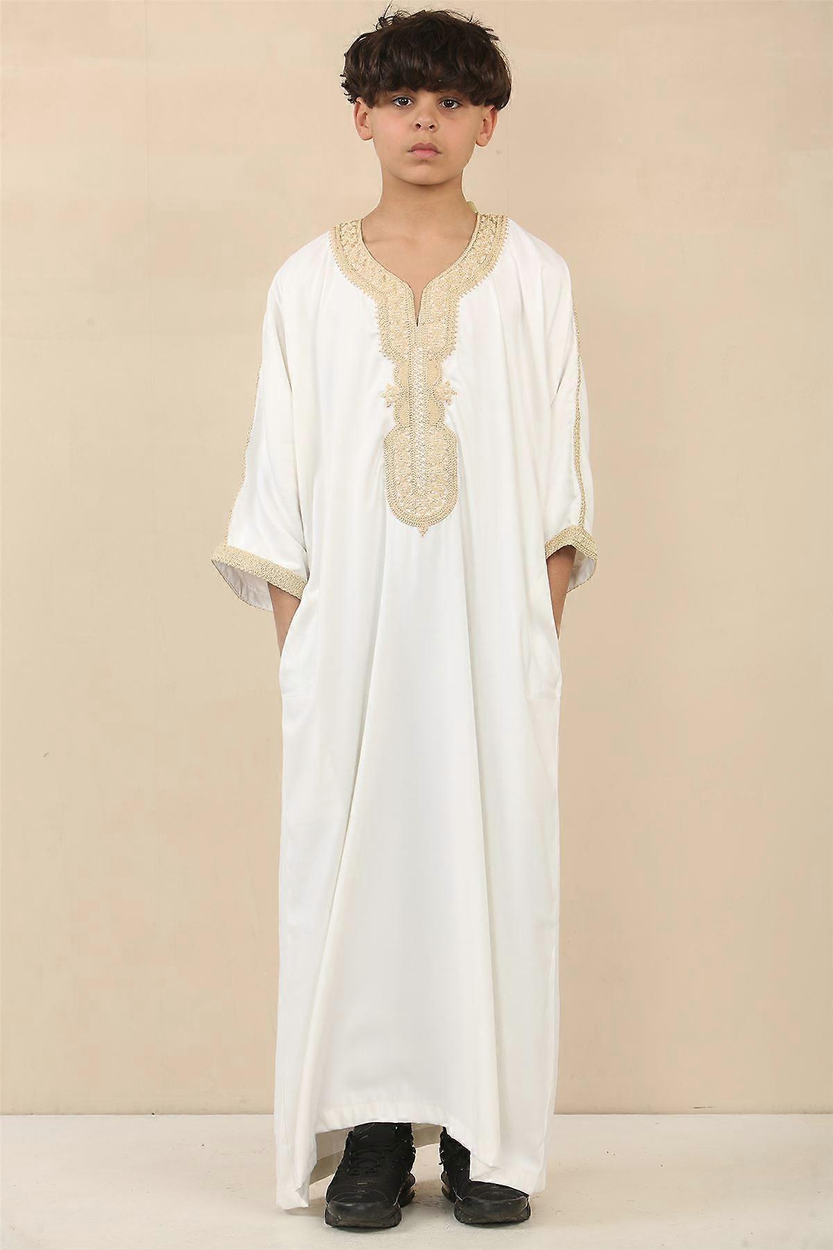 Kid's Boys Moroccan Thobe Djellaba Jubba Robe Eid