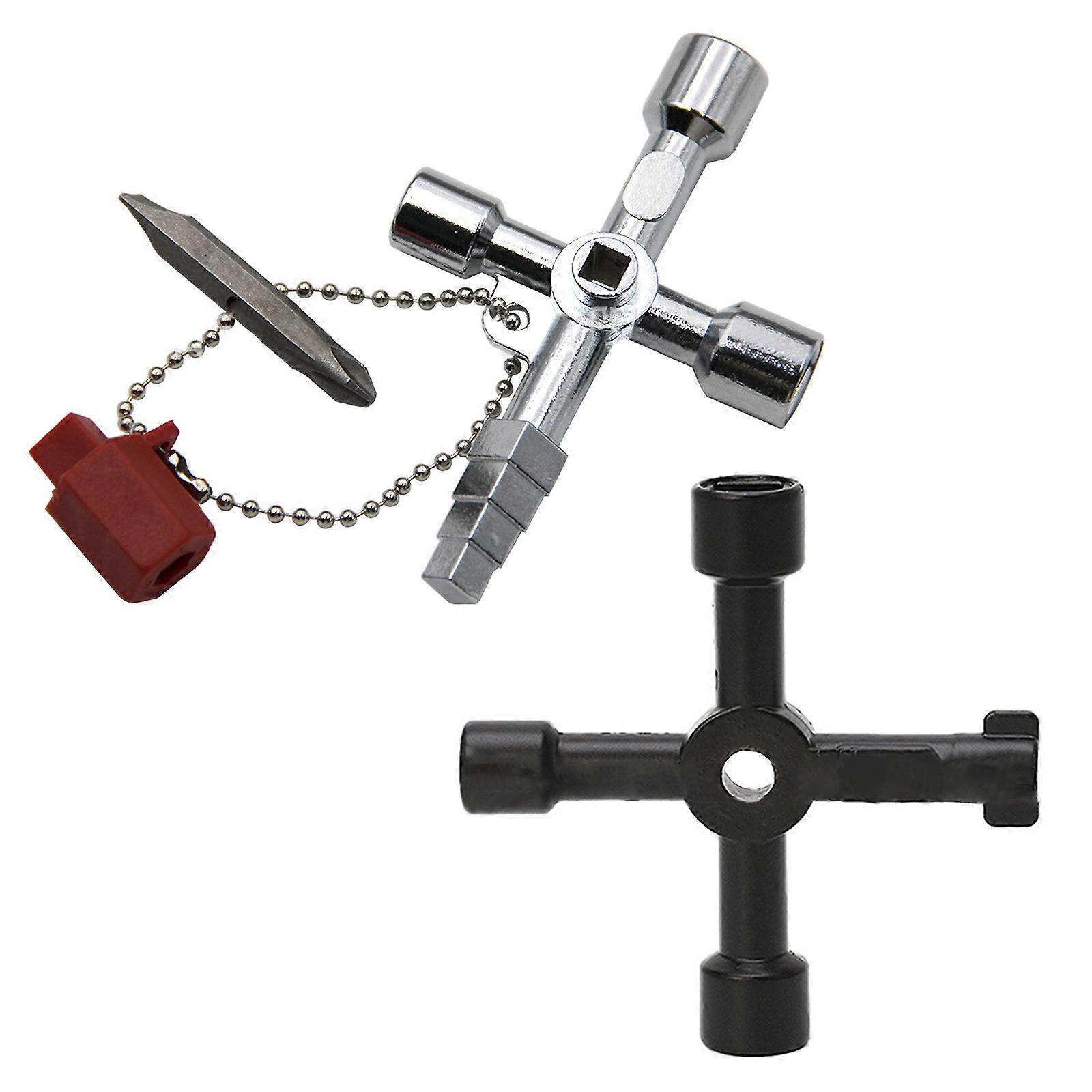 Four-in-One Portable Key Wrench and Screwdriver Set