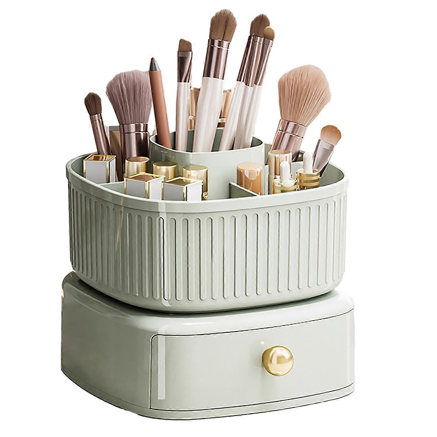 Makeup Organizer with Drawer 360 Degree Rotating Multi-functional Cosmetic Storage Box for Dressing
