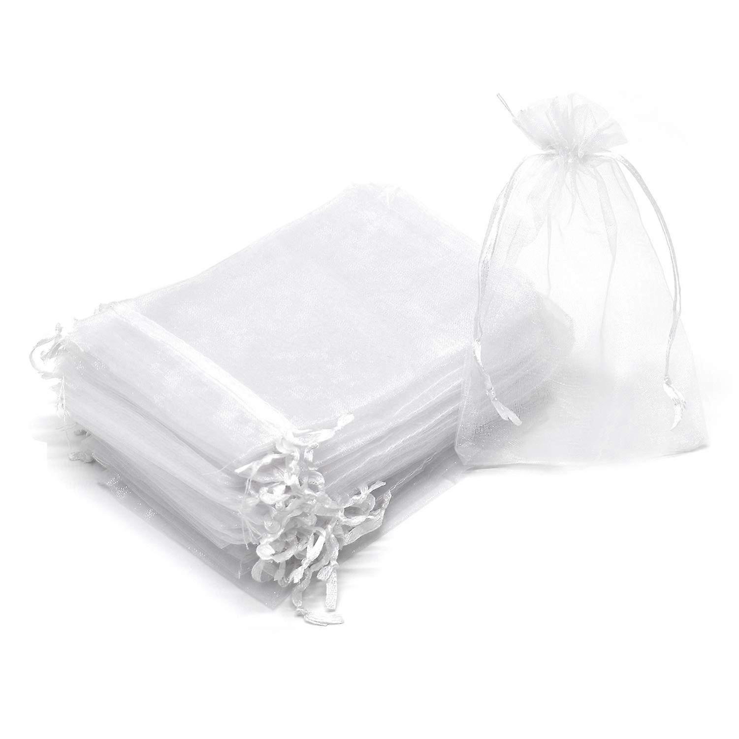 50pcs White Organza Gift Bags
