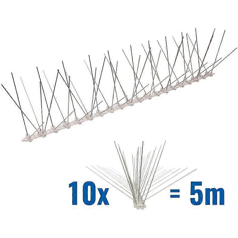 5 meter anti-pigeon spikes 4 rows V2A Standard - quality solution for bird control stainless steel base for bird control