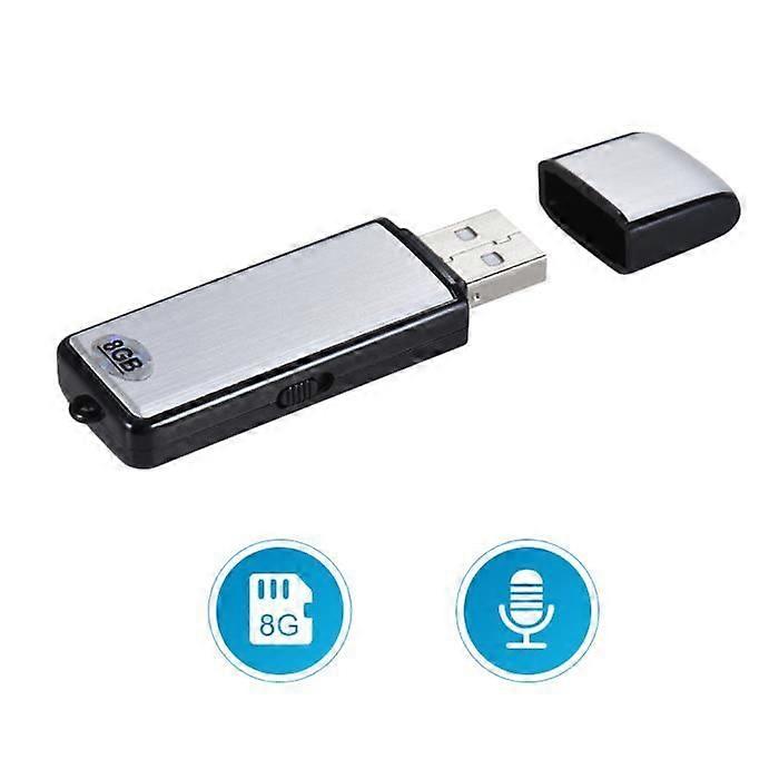 Aibecy 8GB Digital Voice Recorder USB Flash Drive Spy Recorder Digital 18 Hours Recording Rechargeable for-71