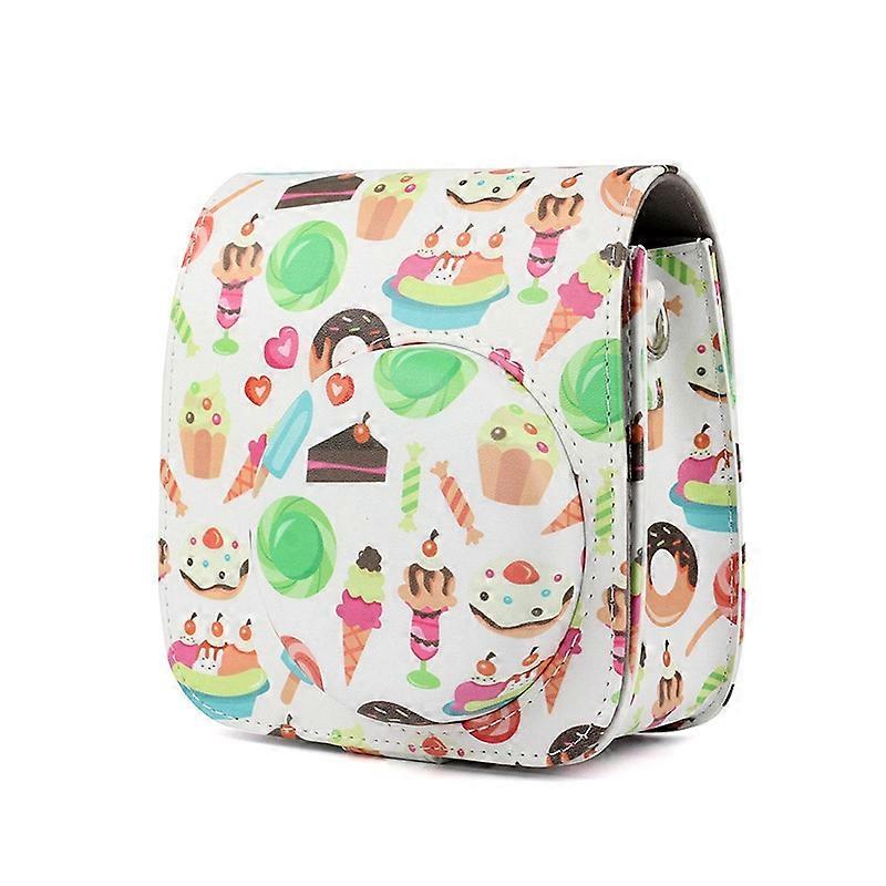 Bolsa de couro PU com alça para FUJIFILM instax mini 9 / mini 8+ / mini 8