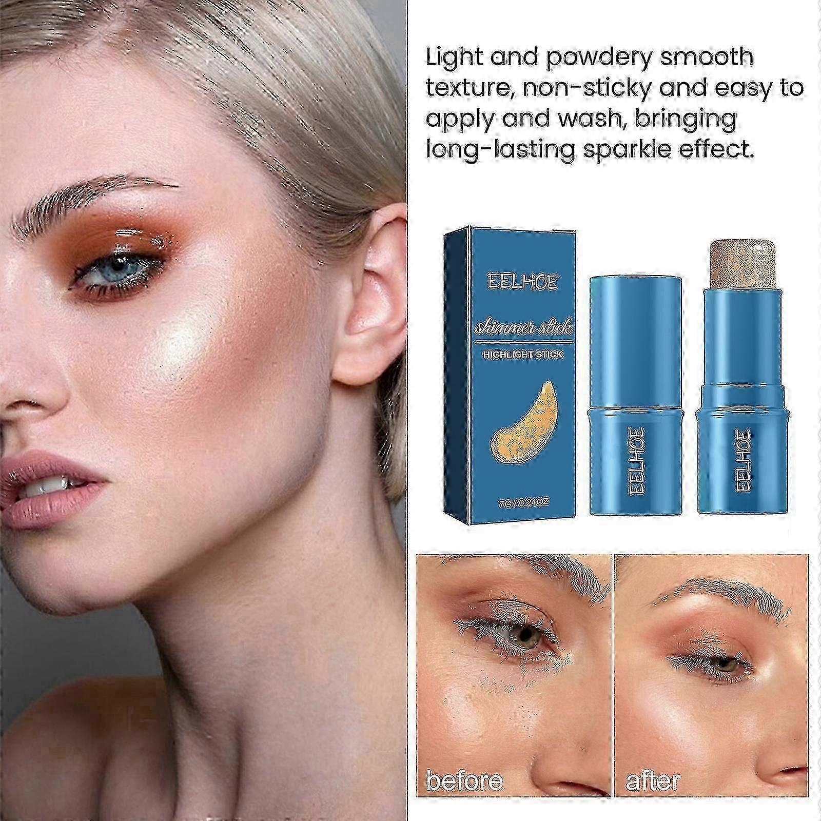 Multi-fonctionnel High-Gloss Shadow Blush Stick Tridimensionnel Éclaircissant Naturel Imperméable Léger Lazy Face Repair Cr
