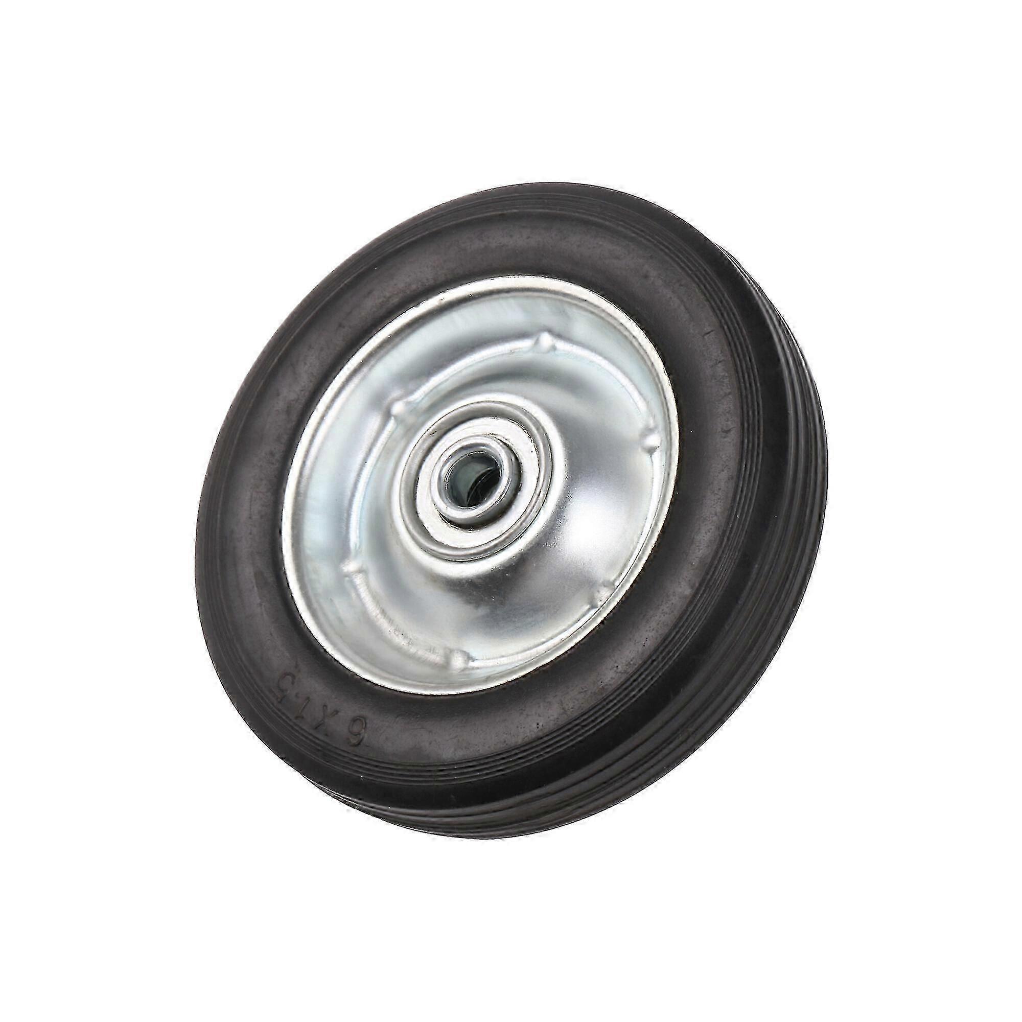 Replacement Tire for Hand Truck 6 Inch D 0.5 Inch Bore w/ Galvanized Iron Spoke