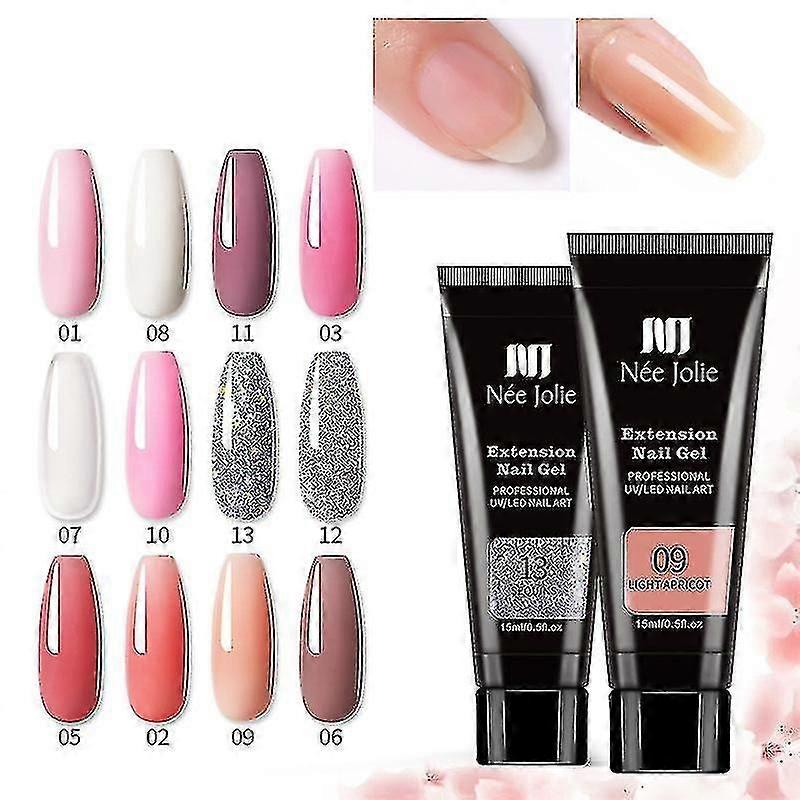 初心者のためのジェルネイルエクステンションキット - ポリジェルネイルキットネイルアートDIY-