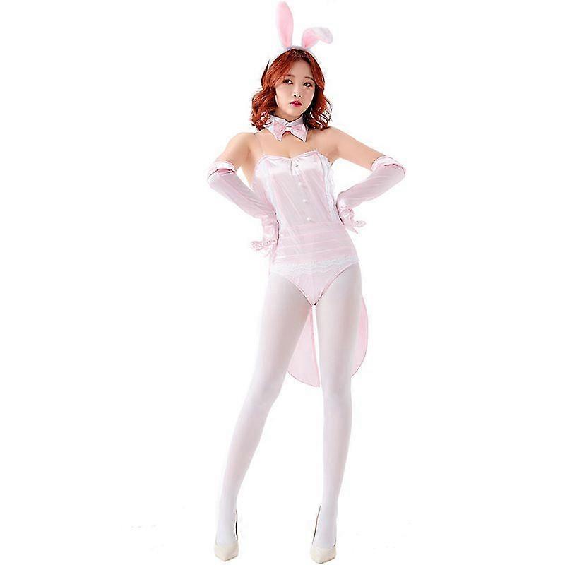 Two Tone Bunny High Swallowtail Bar Dance Costume