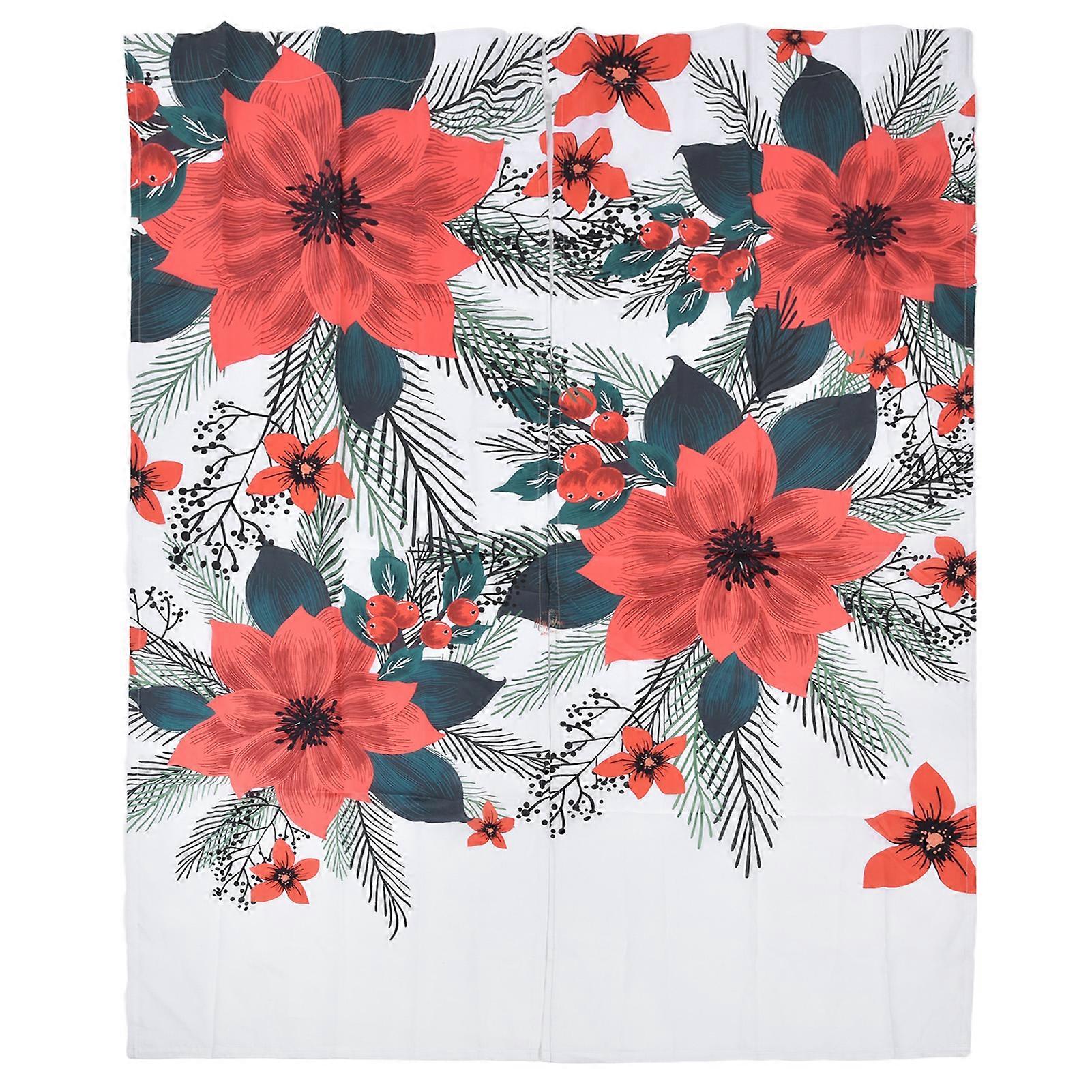 3D Digital Printing Curtains Flowers Leaves For Balcony Porch Garden Style Window Curtain Available In Multiple Sizes