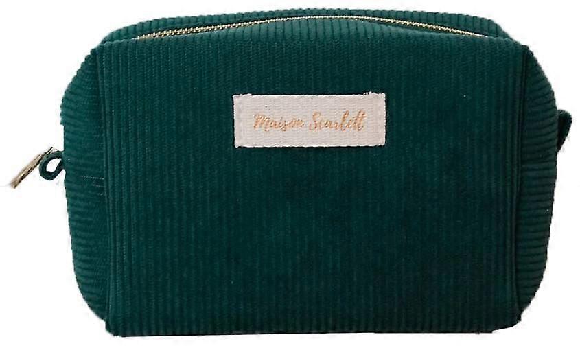 Maison Scarlett Charlotte Small Corduroy Toiletry Bag - Green