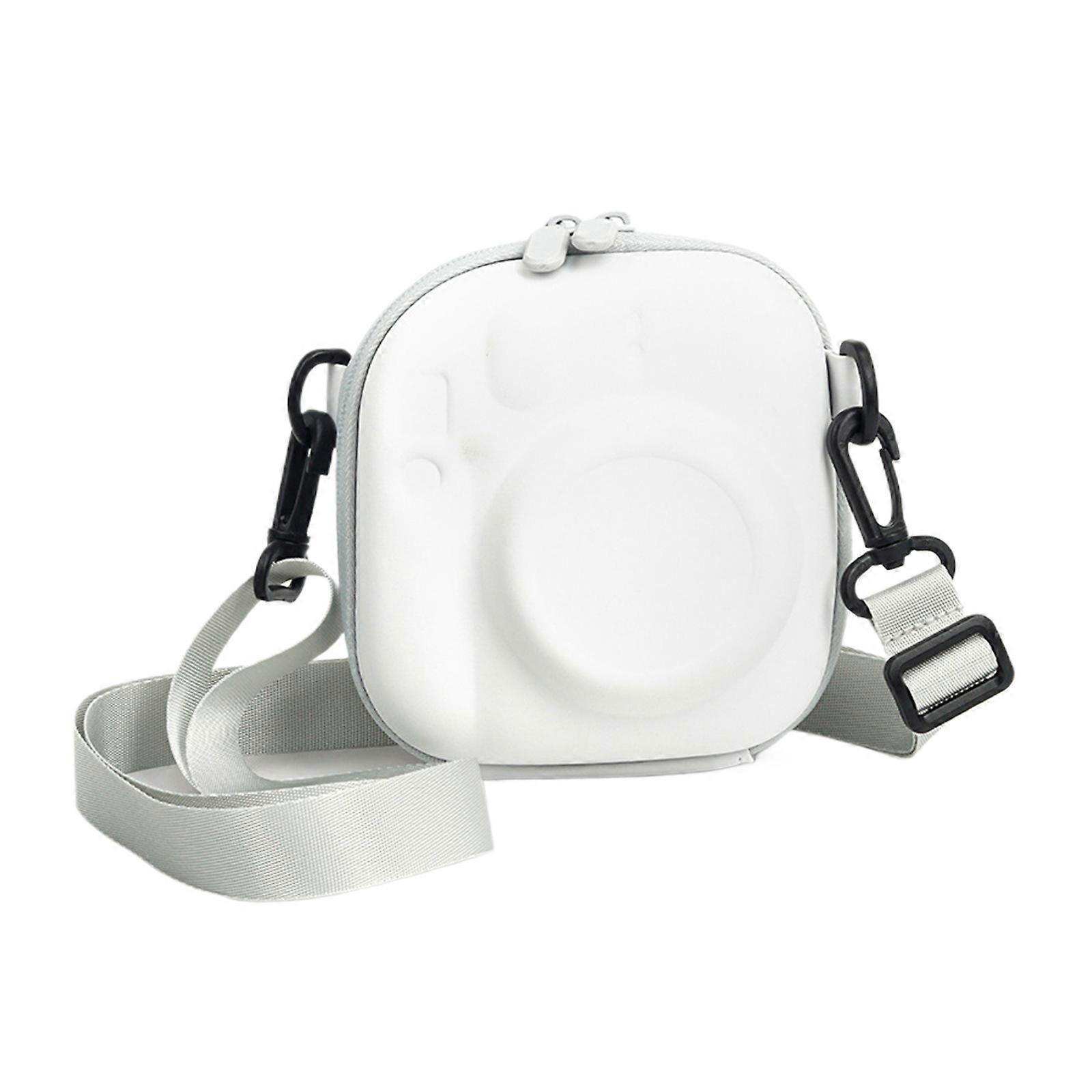 Portable Camera Storage Bag with Adjustable Padding Protective Camera Bag for 7+/8/9/12/11/40 Cameras PU+EVA jasmine white