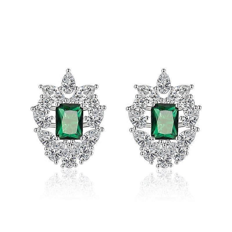 BELLA BOX Luksus Kvinder Mikro-indlagt Zirkon Geometriske Firkantede Øreringe Bryllup Forlovelsesfest Gave