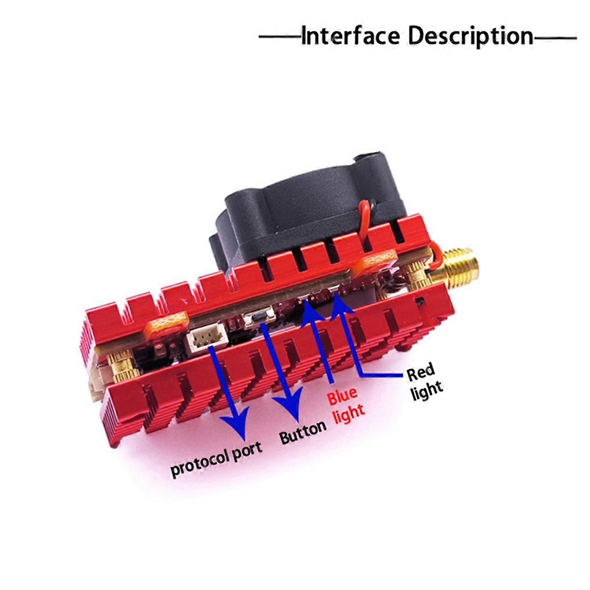 5.8G 48CH 2W FPV VTX Built-In Mic 200MW/500MW For Long Range RC Drone