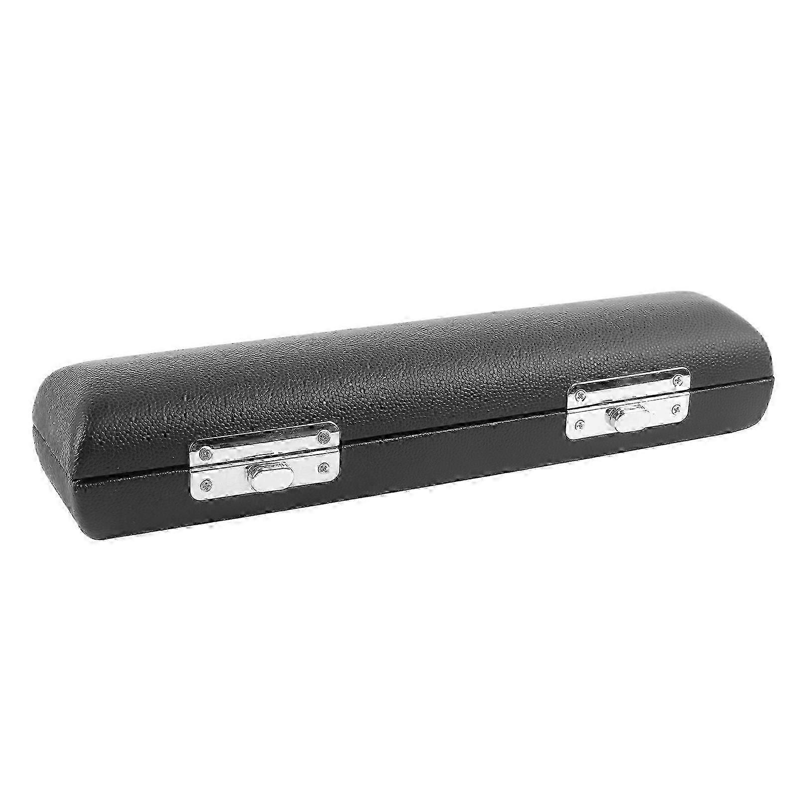 Piccolo Case 16 găuri Piccolo Storage Box Black Durable Portable Bump Proof Leather Box