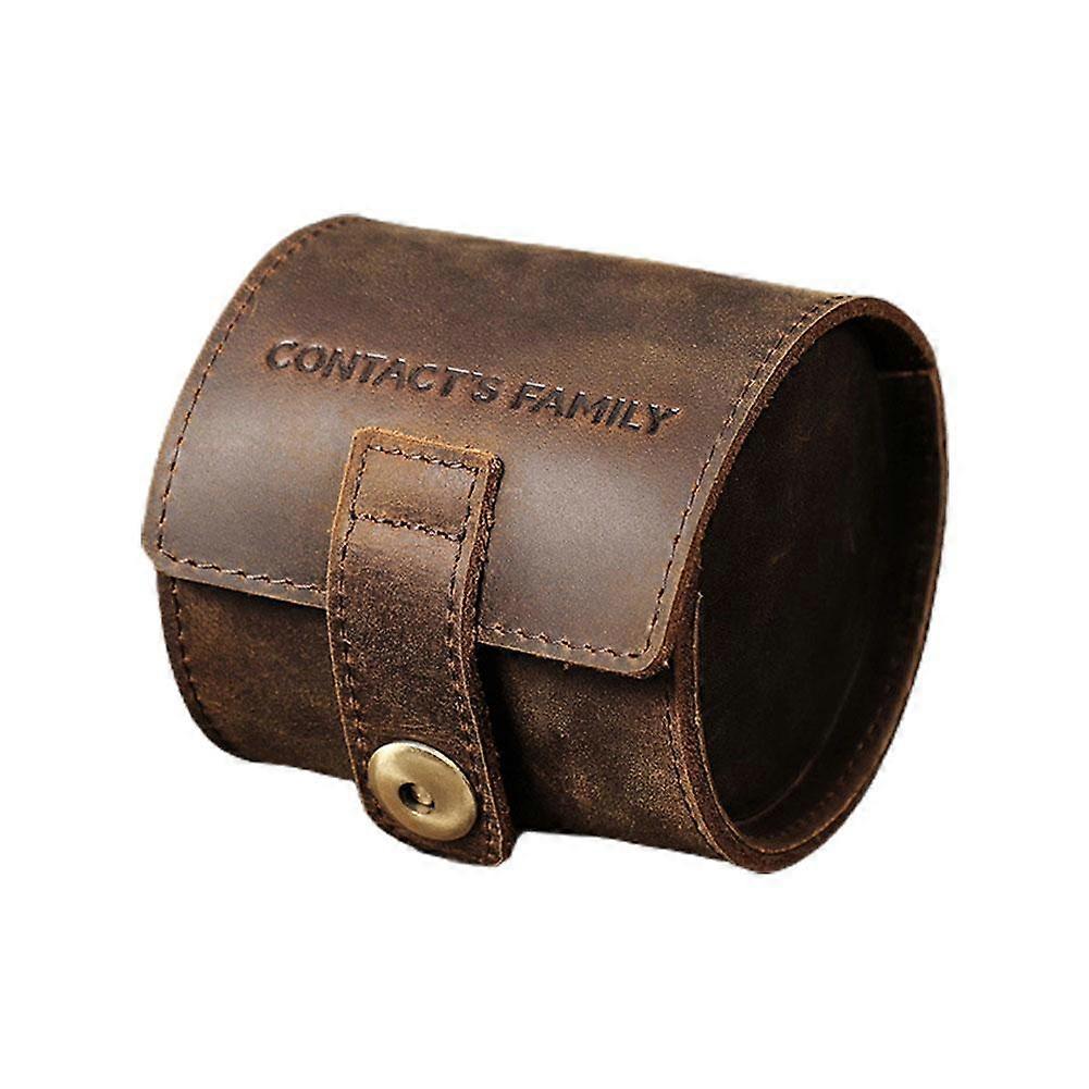 Echtes Leder Uhr Rolle Beutel Halter Tasche Uhr Display Reisekoffer Geschenkbox