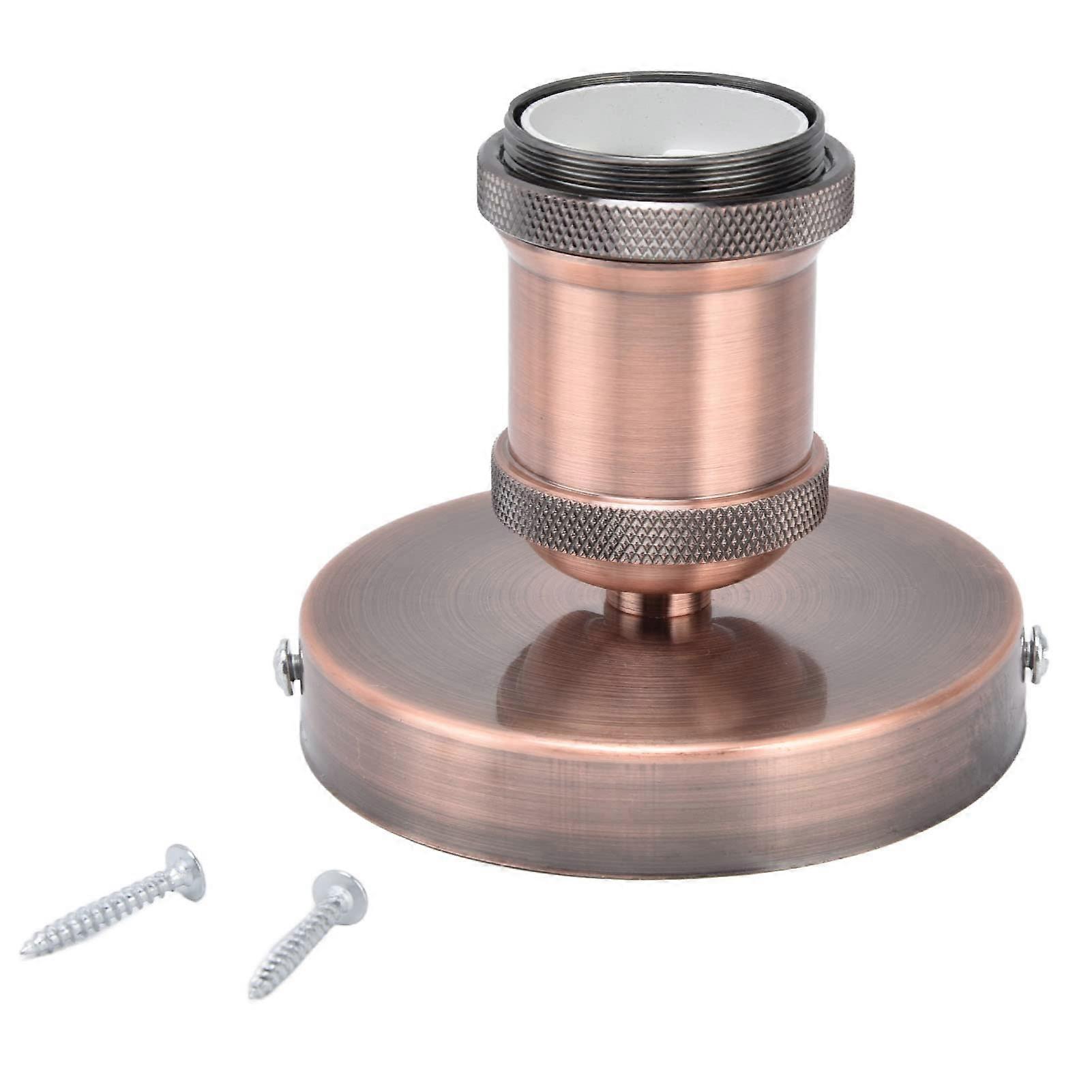 One-Piece Urea Output Box E26 E27 Porcelain Base Upper Wired Lamp Holder - Rose Gold Finish, Compatible with Standard Bulbs