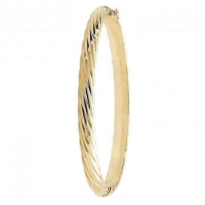9ct Yellow Gold Hinged Bangle BN397