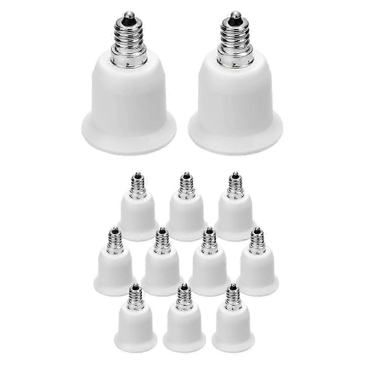 12 Pack E12 to E26 Adapter E12 Light Socket to Medium Base E26 E27 Converter Light Socket Adapter C Edition a