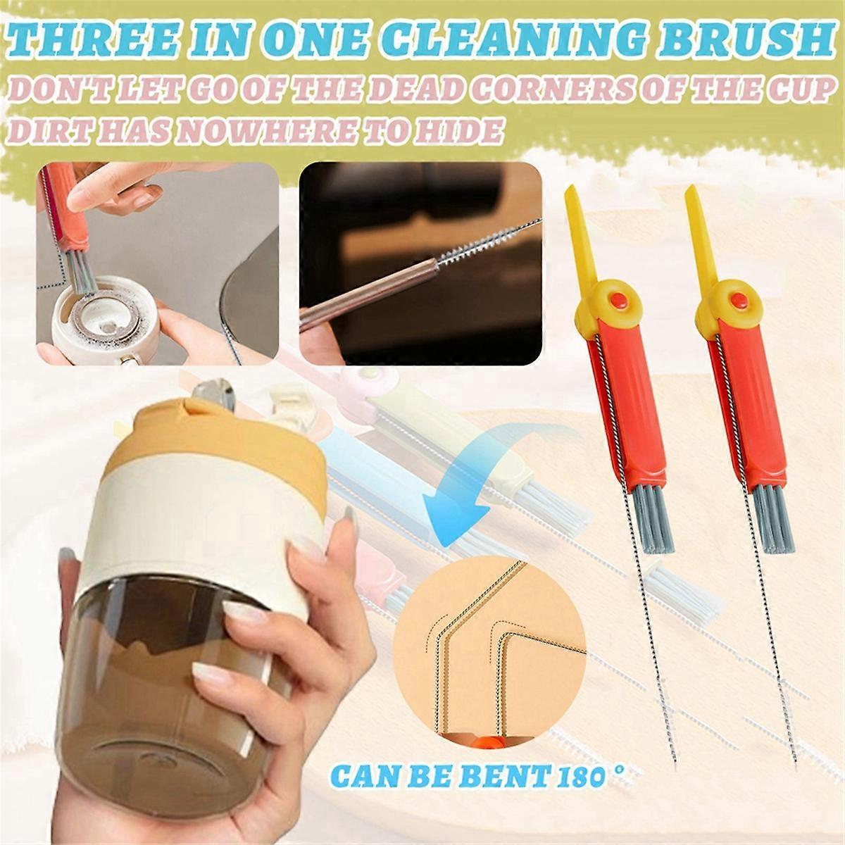 5pcs Straw Brush Multi-Function Cup Cover Gaps Brush for Kids Bottle