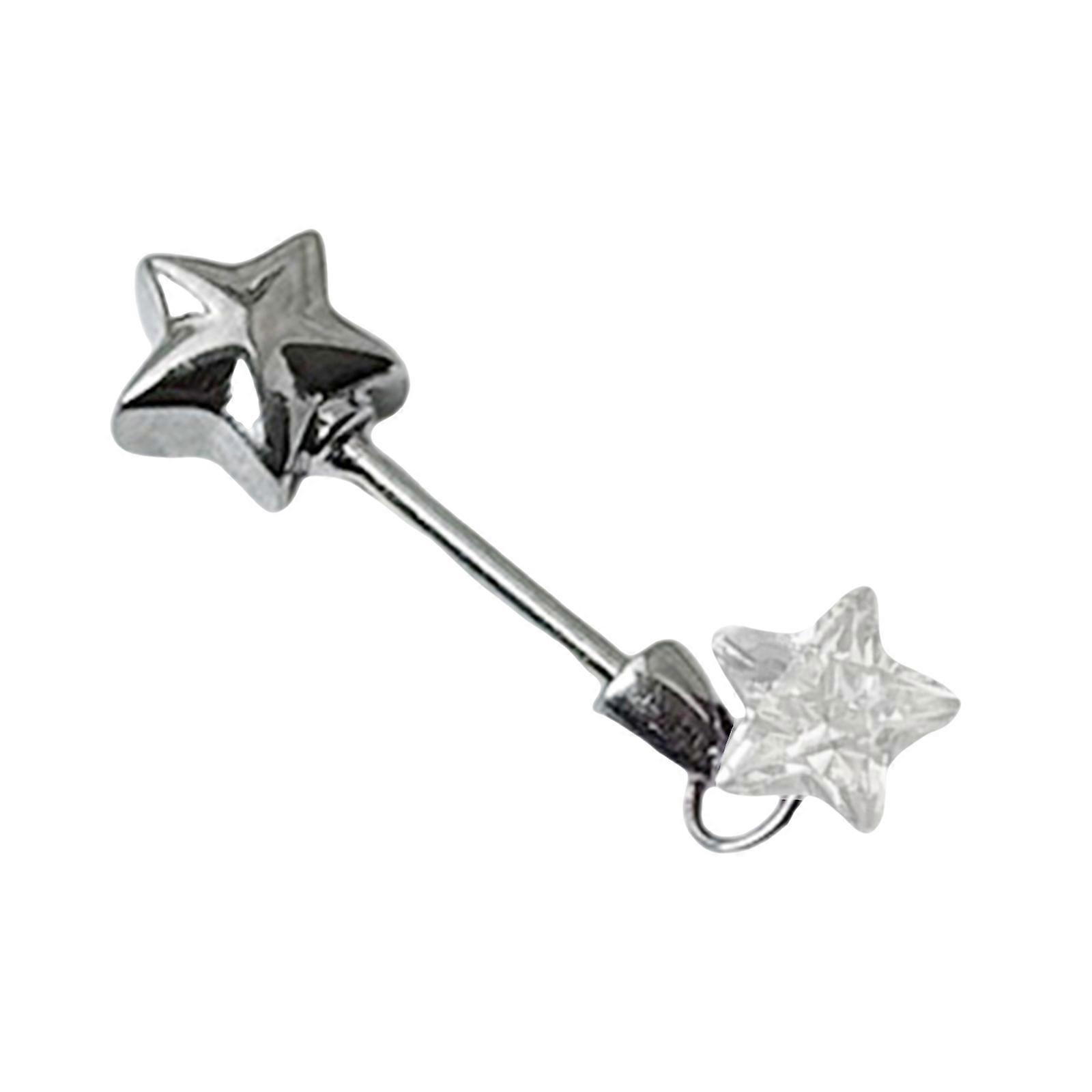 Charming Star Wand Zircon Studs Earrings Unique Star Wand Zircon Earrings Accessory for Sensitive Ears and Stylish Looks