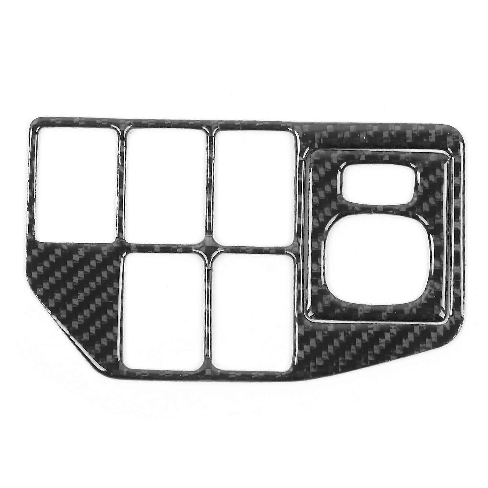 Rearview Mirror Switch Panel Cover Adjust Button Carbon Fiber Trim Fit for Prius 2012‑2015 RHD
